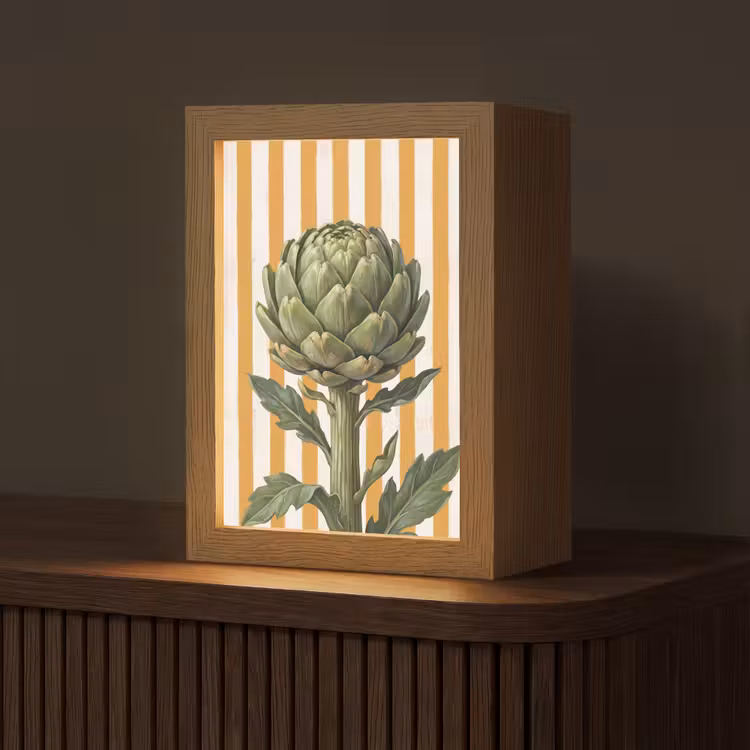 Tischlampe - Artischocke – Modern – Gemüse - Artisjok - Modern - Groente Light Box met kabel (Tafellamp) klein