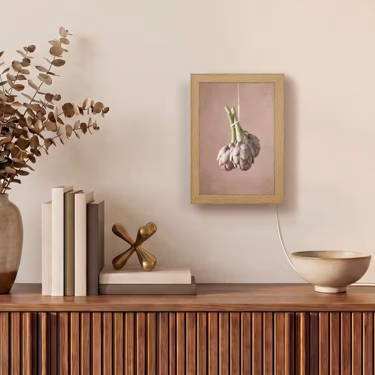 Tischlampe - Artischocken – Hängend – Gemüse - Artisjokken - Hangend - Groenten Light Box met kabel (Tafellamp) klein
