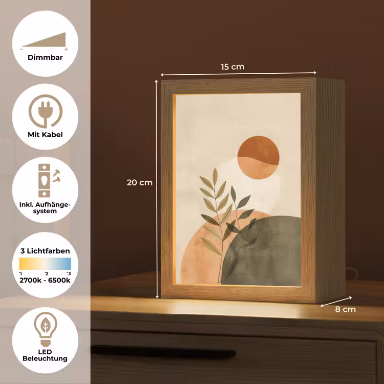 Takken - Vormen - Abstract Light Box met kabel (Tafellamp) klein -USP_DE