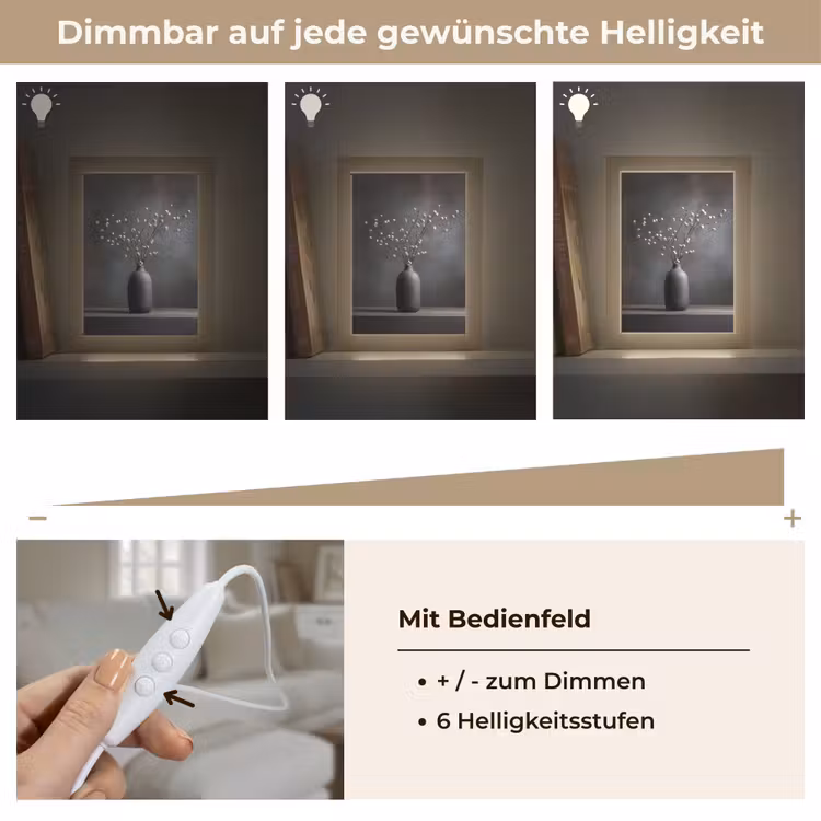 Takken - Vaas - Bolletjes - Wit Light Box met kabel (Tafellamp) klein -USP_dimbaarDE