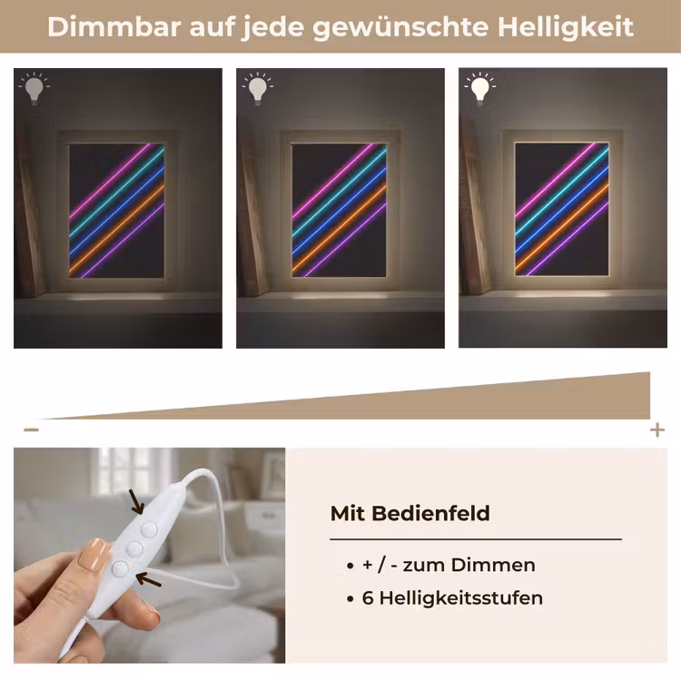 Esthetiek - Retro - Neon Light Box met kabel (Tafellamp) klein -USP_dimbaarDE
