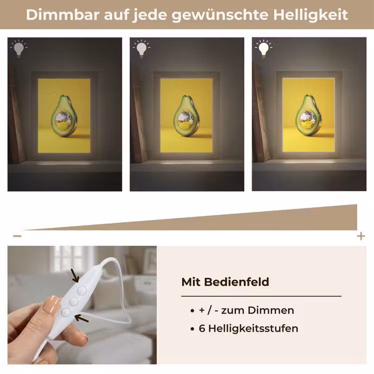 Avocado - Discobal - Geel - Glitter Light Box met kabel (Tafellamp) klein -USP_dimbaarDE