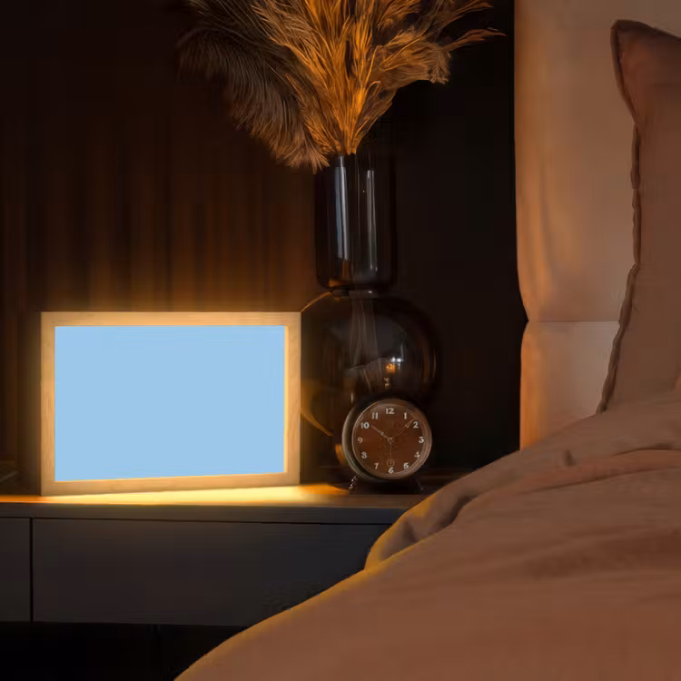 Baby - Blue - Blauw Light Box met kabel (Tafellamp) klein 924 -sfeer1
