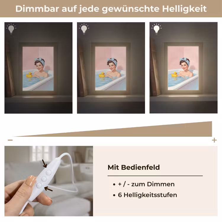 Badkamer - Eend - Blauw Light Box met kabel (Tafellamp) klein -USP_dimbaarDE