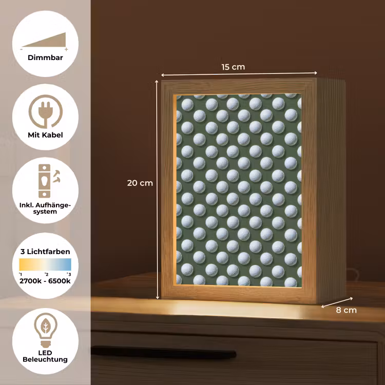 Ballen - Golf - Groen Light Box met kabel (Tafellamp) klein 925 -USP_DE