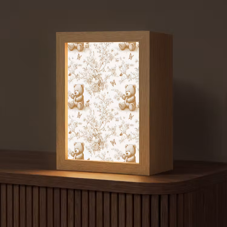 Beer - Tijdloos - Bruin Light Box met kabel (Tafellamp) klein 925 -z3d_website