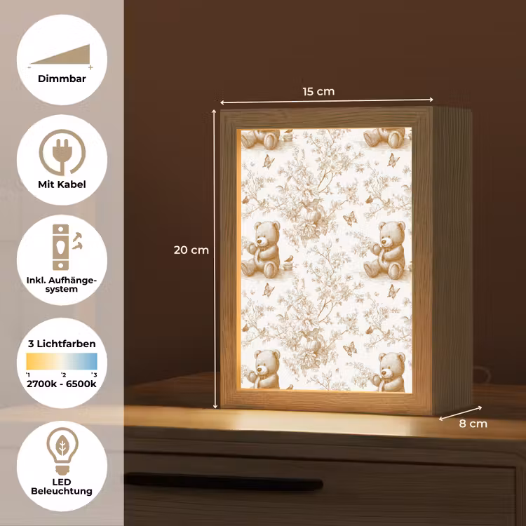 Beer - Tijdloos - Bruin Light Box met kabel (Tafellamp) klein 925 -USP_DE