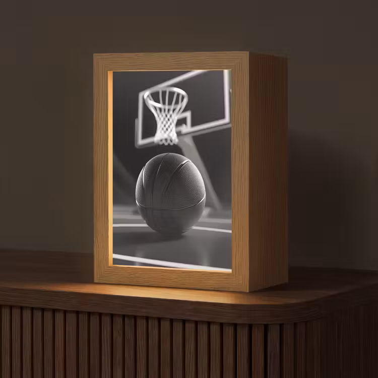Basketbal - Basketbalveld - Lichtlijnen Light Box met kabel (Tafellamp) klein -z3d_website