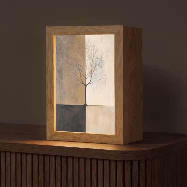 Boom - Vlakken - Takken - Kleurverloop Light Box met kabel (Tafellamp) klein -z3d_website