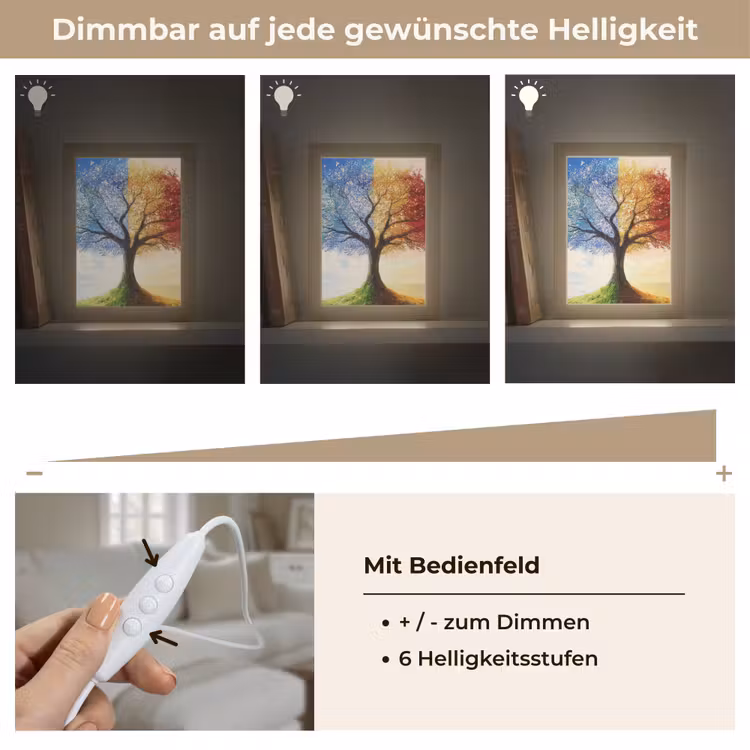 Boom - Kunst - Seizoenen - Herfst Light Box met kabel (Tafellamp) klein -USP_dimbaarDE
