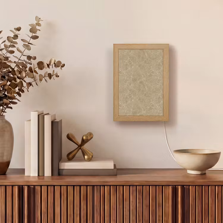 Beige - Marmer - Witte aders Light Box met kabel (Tafellamp) klein 925 -sfeer2