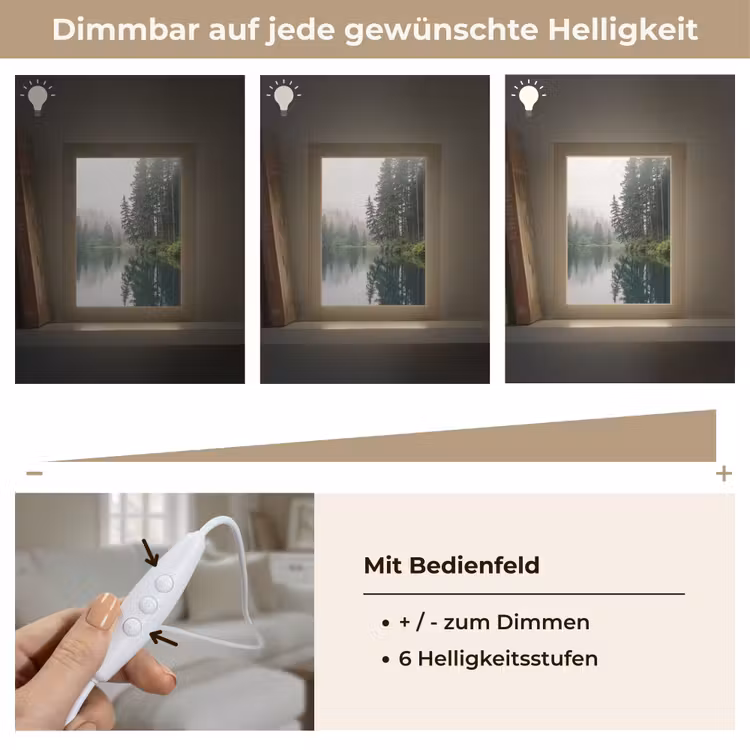 Bergen - Meer - Bos Light Box met kabel (Tafellamp) klein -USP_dimbaarDE