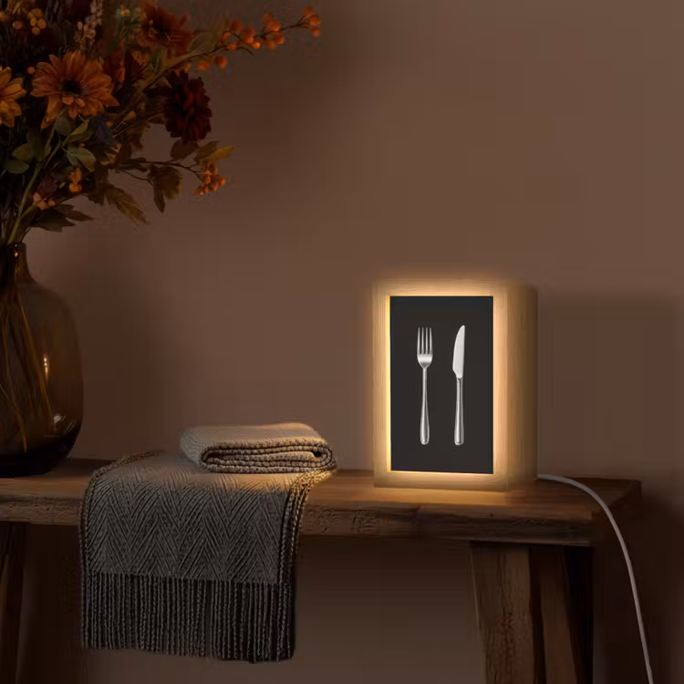 Bestek - Klassiek - Elegant Light Box met kabel (Tafellamp) klein -sfeer4