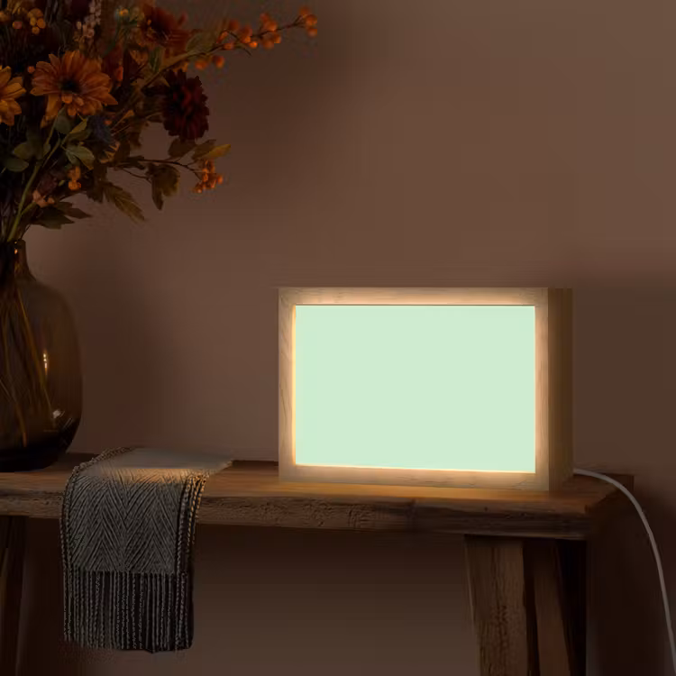 Pale - Mint - Groen Light Box met kabel (Tafellamp) klein 924 -sfeer4