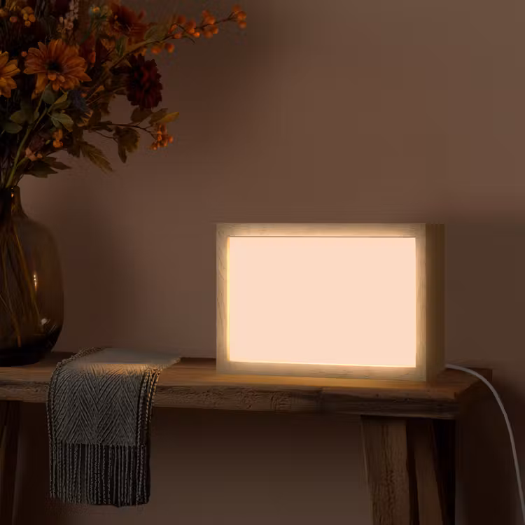 Pale - Peach - Nude Light Box met kabel (Tafellamp) klein 924 -sfeer4