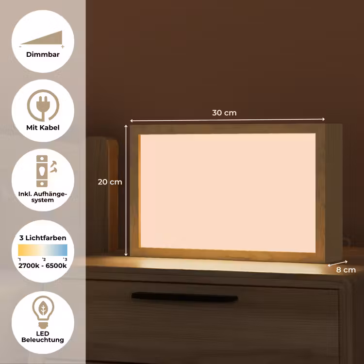Pale - Peach - Nude Light Box met kabel (Tafellamp) klein 924 -USP_DE