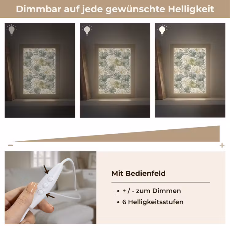 Bladeren - Botanisch - Groen Light Box met kabel (Tafellamp) klein 925 -USP_dimbaarDE