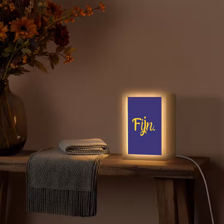 Blauw - Geel - Fijn Light Box met kabel (Tafellamp) klein -sfeer4