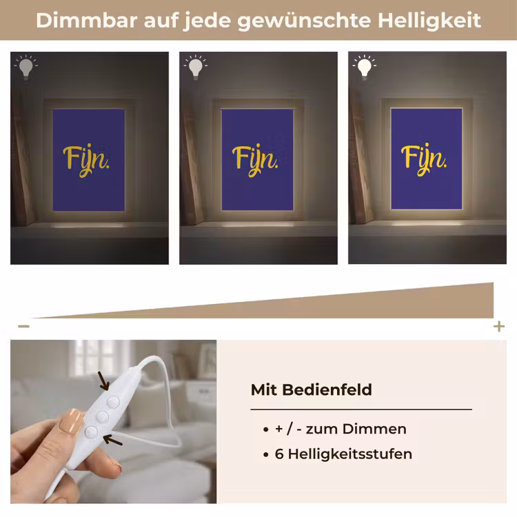 Blauw - Geel - Fijn Light Box met kabel (Tafellamp) klein -USP_dimbaarDE