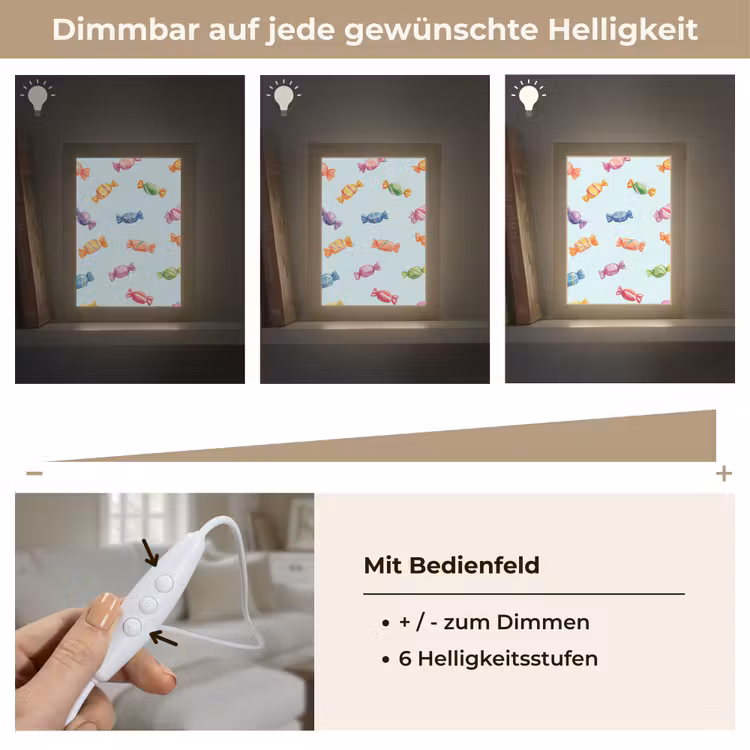 Blauw - Patroon - Snoep Light Box met kabel (Tafellamp) klein -USP_dimbaarDE