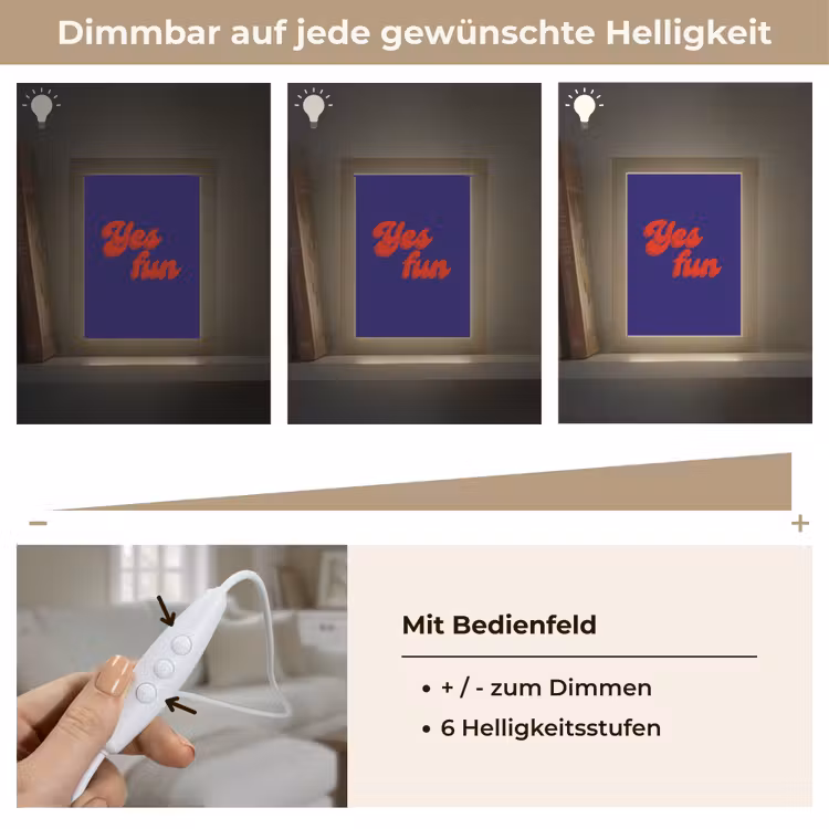 Blauw - Rood - Yes fun - 3D Light Box met kabel (Tafellamp) klein -USP_dimbaarDE