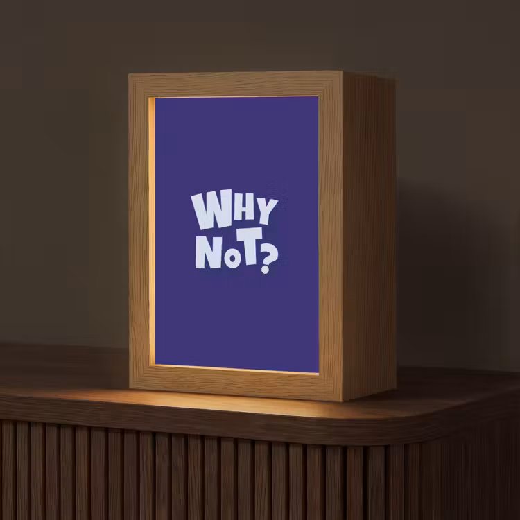 Blauw - Why not - Minimalistisch Light Box met kabel (Tafellamp) klein -z3d_website