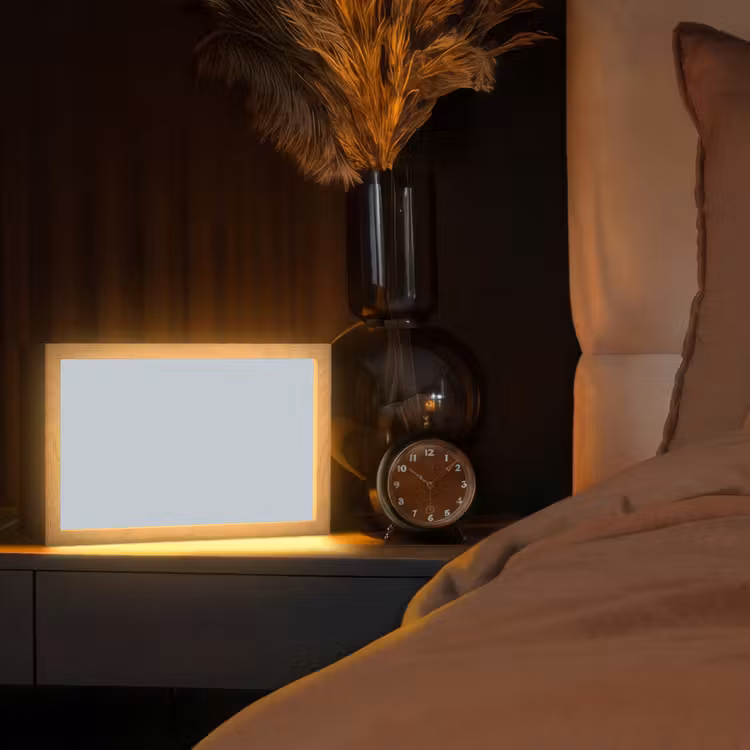 Blue - Bay - Blauw Light Box met kabel (Tafellamp) klein 924 -sfeer1