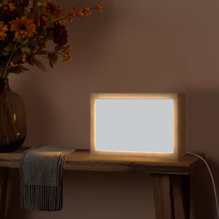 Blue - Bay - Blauw Light Box met kabel (Tafellamp) klein 924 -sfeer4