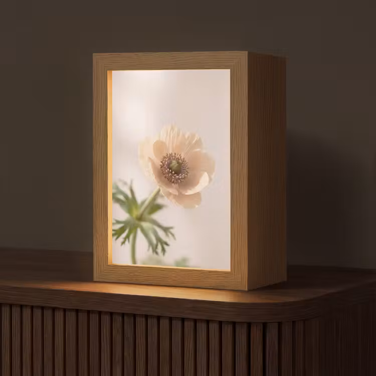 Bloem - Minimalistisch - Groen Light Box met kabel (Tafellamp) klein -z3d_website
