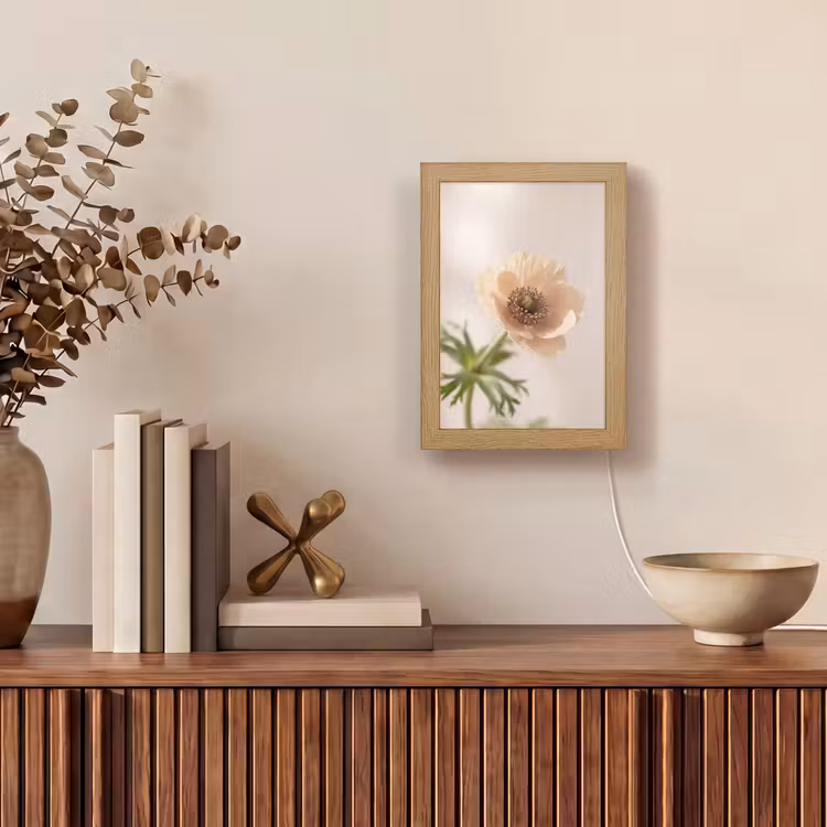 Bloem - Minimalistisch - Groen Light Box met kabel (Tafellamp) klein -sfeer2