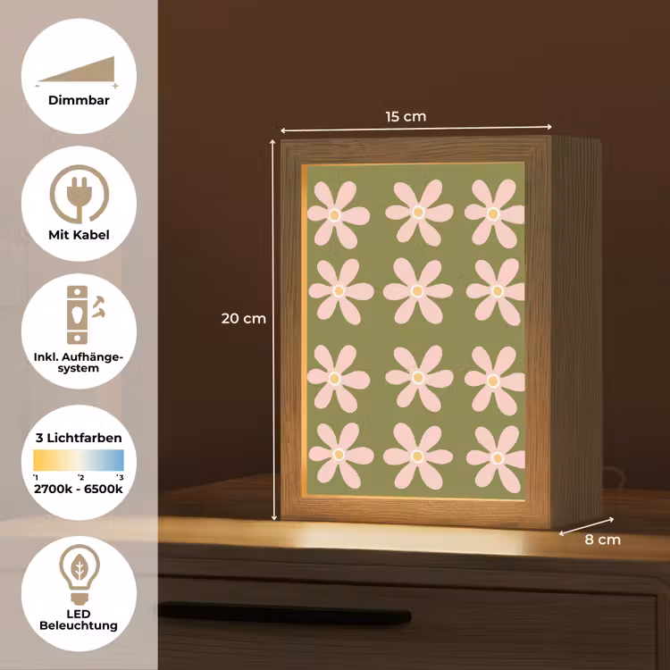 Bloem - Modern - Groen Light Box met kabel (Tafellamp) klein 925 -USP_DE