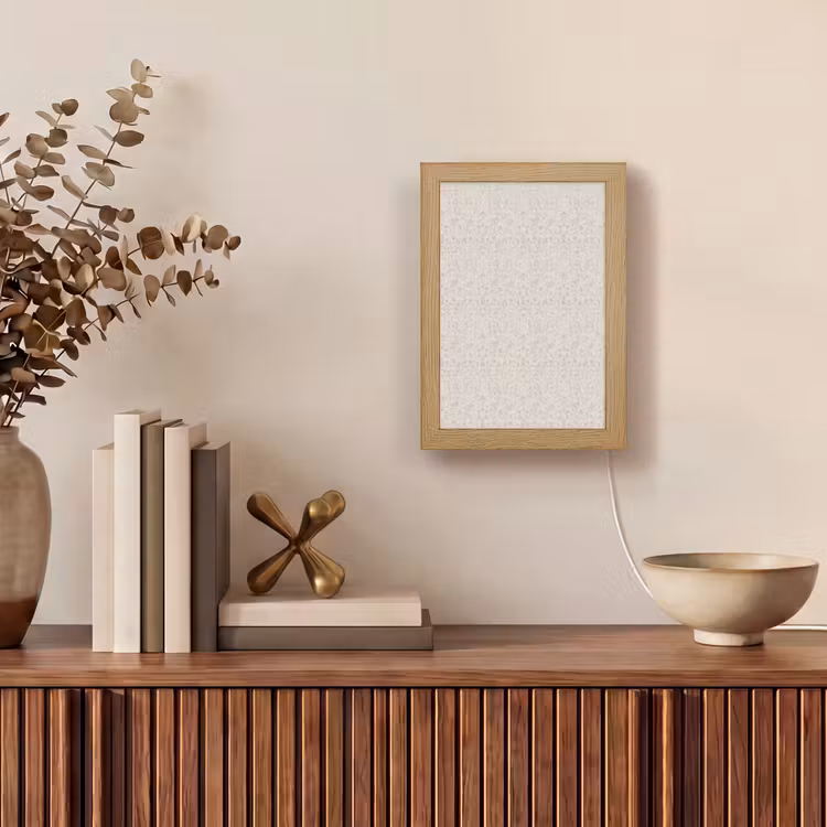 Bloemen - Bladeren - Licht - Taupe Light Box met kabel (Tafellamp) klein 925 -sfeer2