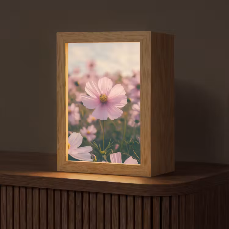 Bloemen - Paars - Wazig Light Box met kabel (Tafellamp) klein -z3d_website