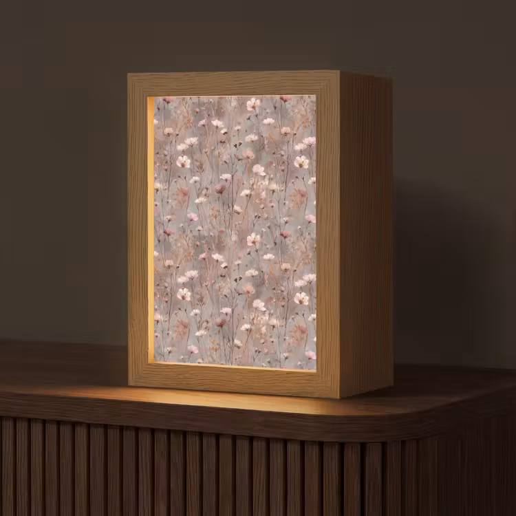 Bloemen - Wild - Pastel Light Box met kabel (Tafellamp) klein 925 -z3d_website