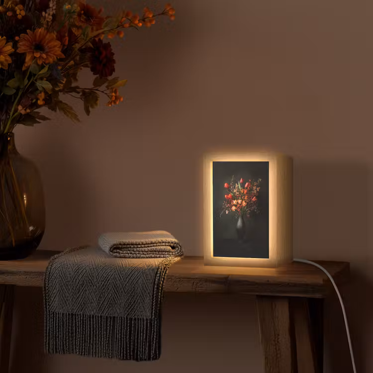 Bloemen - Takken - Boeket Light Box met kabel (Tafellamp) klein -sfeer4