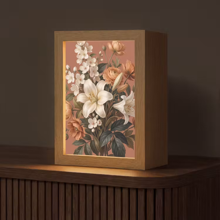 Boeket - Retro - Kleurrijk Light Box met kabel (Tafellamp) klein -z3d_website