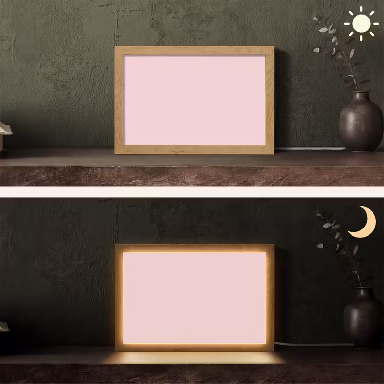 Blush - Pink - Roze Light Box met kabel (Tafellamp) klein 924 -sfeer3