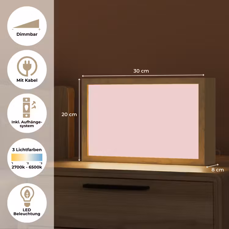 Blush - Pink - Roze Light Box met kabel (Tafellamp) klein 924 -USP_DE