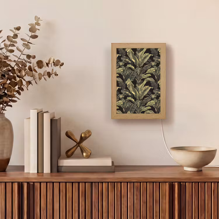 Botanisch - Bladeren - Groen Light Box met kabel (Tafellamp) klein 925 -sfeer2