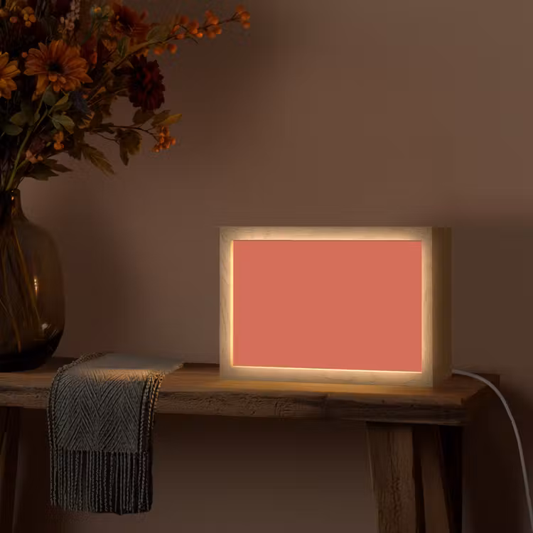 Brick - Red - Rood Light Box met kabel (Tafellamp) klein 924 -sfeer4