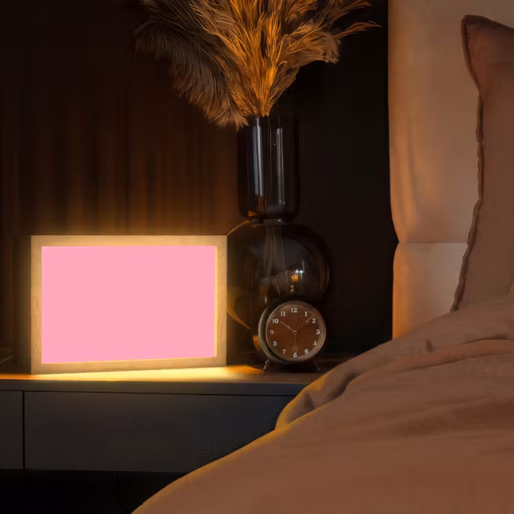 Bubblegum - Pink - Roze Light Box met kabel (Tafellamp) klein 924 -sfeer1