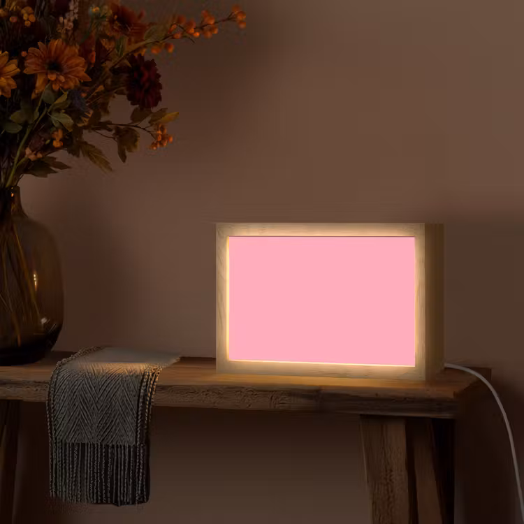 Bubblegum - Pink - Roze Light Box met kabel (Tafellamp) klein 924 -sfeer4