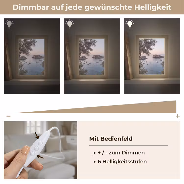 Tischlampe - Bucht – Boote – Sonnenuntergang - Baai - boten - zonsondergang Light Box met kabel (Tafellamp) klein