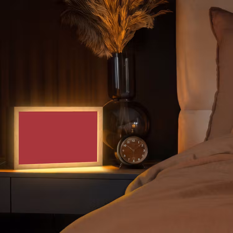Burgundy - Wine - Rood Light Box met kabel (Tafellamp) klein 924 -sfeer1