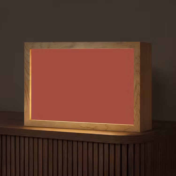 Burnt - Copper - Rood Light Box met kabel (Tafellamp) klein 924 -z3d_website