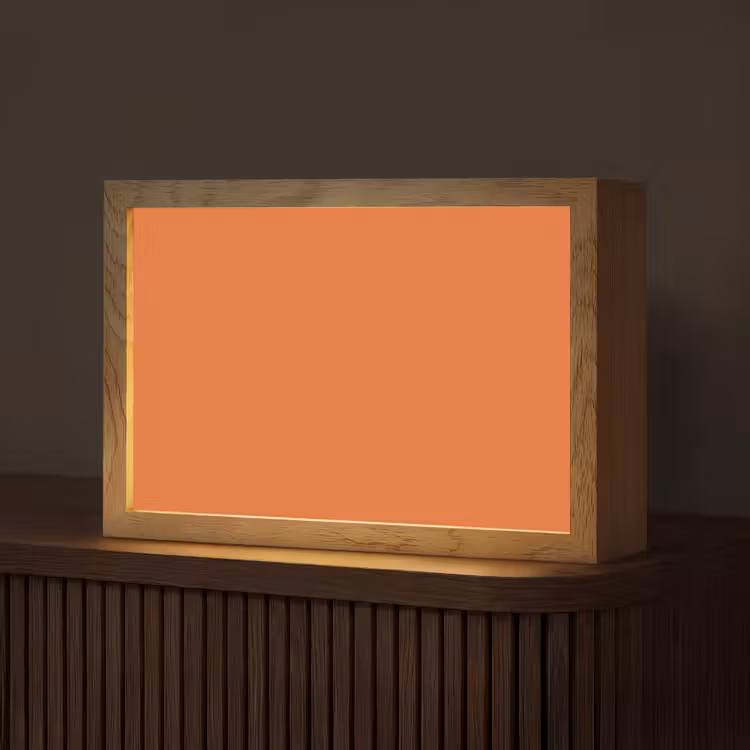 Burnt - Sienna - Oranje Light Box met kabel (Tafellamp) klein 924 -z3d_website
