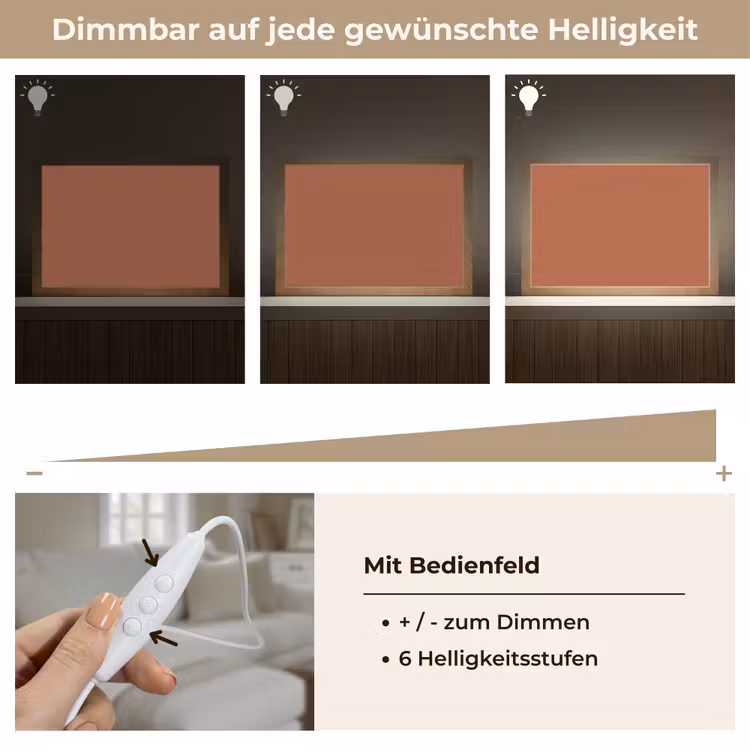 Burnt - Sienna - Oranje Light Box met kabel (Tafellamp) klein 924 -USP_dimbaarDE