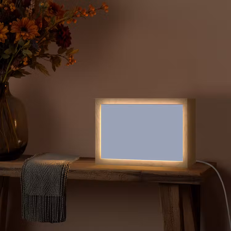 Canary - Champ - Blauw Light Box met kabel (Tafellamp) klein 924 -sfeer4