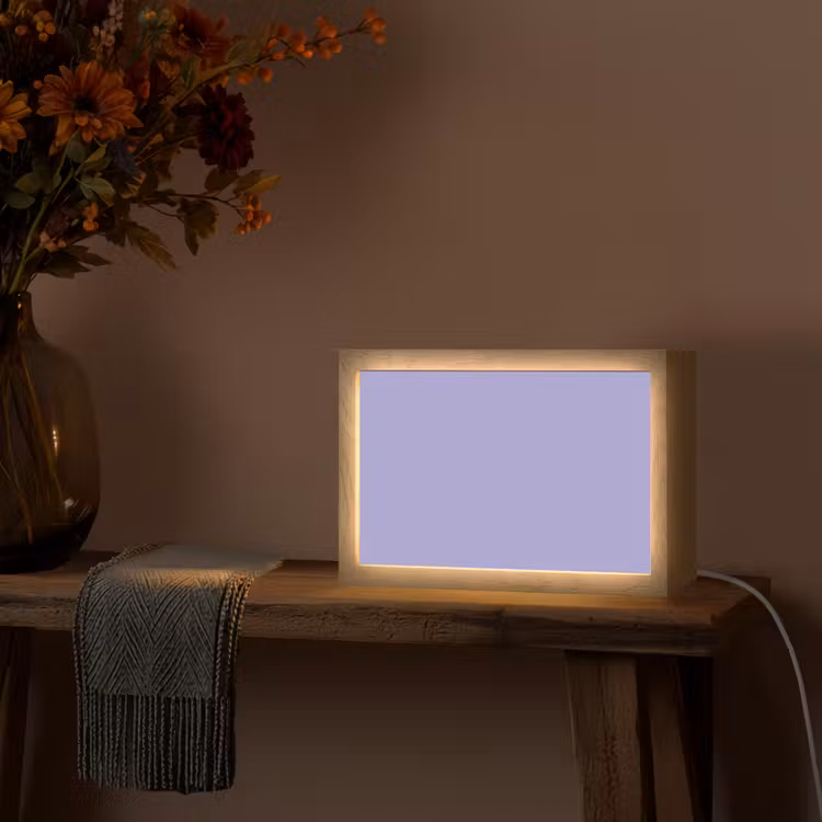 Ceil - Paars - Lila Light Box met kabel (Tafellamp) klein 924 -sfeer4