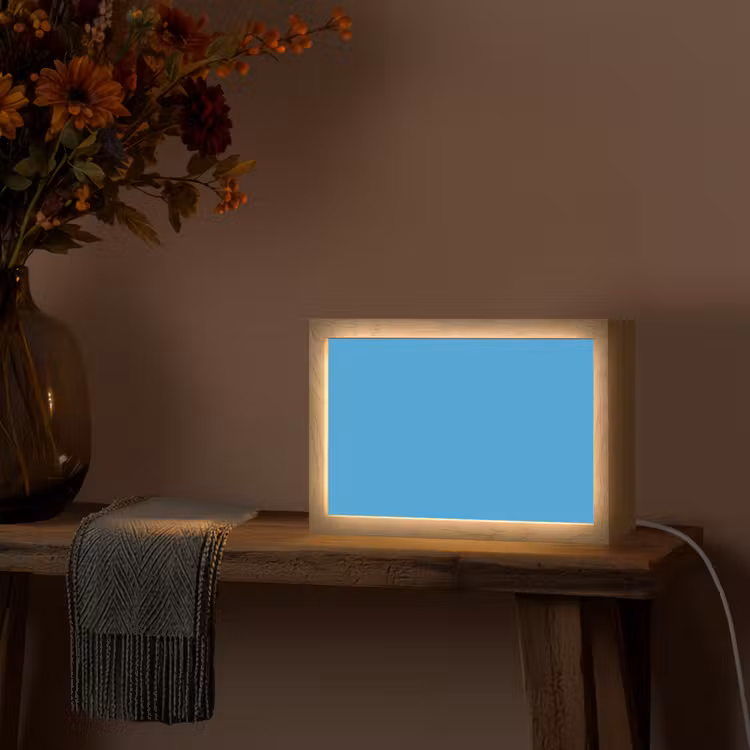 Cerulean - Breeze - Blauw Light Box met kabel (Tafellamp) klein 924 -sfeer4